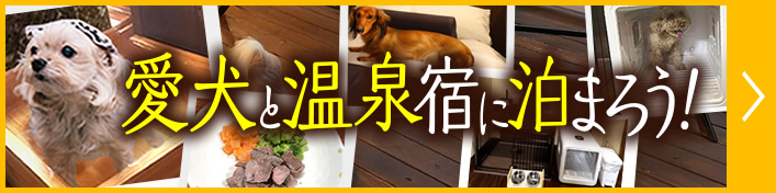 愛犬と温泉宿に泊まろう！